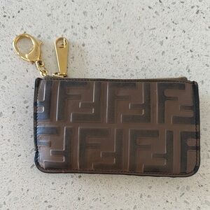 Fendi Leather Key Ring Pouch